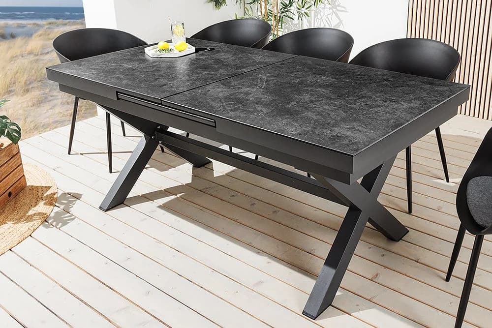 riess-ambiente Gartentisch EMPIRE ausziehbar Keramik Aluminium anthrazit - Bild 4