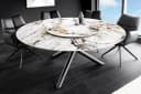 riess-ambiente Esstisch SPIN 150cm Weiß-Grau Keramik Drehplatte Bild 2