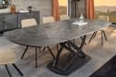 riess-ambiente Esstisch INCEPTION 130-190cm Anthrazit Schwarz Ovaler Keramik & Metalltisch Bild 1
