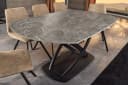 riess-ambiente Esstisch INCEPTION 130-190cm Anthrazit Schwarz Ovaler Keramik & Metalltisch Bild 2