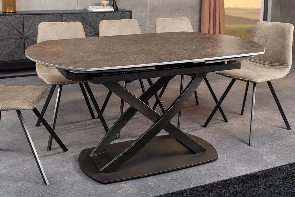 riess-ambiente Esstisch INCEPTION Keramik Rost-Design ausziehbar oval - Bild 2