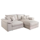 riess-ambiente Ecksofa ATMOSPHERE XL Beige Cord mit Ottomane Bild 1