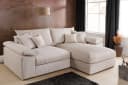riess-ambiente Ecksofa ATMOSPHERE XL Beige Cord mit Ottomane Bild 3