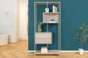 riess-ambiente Bücherregal SLIM LINE Champagner Beige Metall mit Schubladen Bild 1
