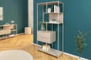 riess-ambiente Bücherregal SLIM LINE Champagner Beige Metall mit Schubladen Bild 2