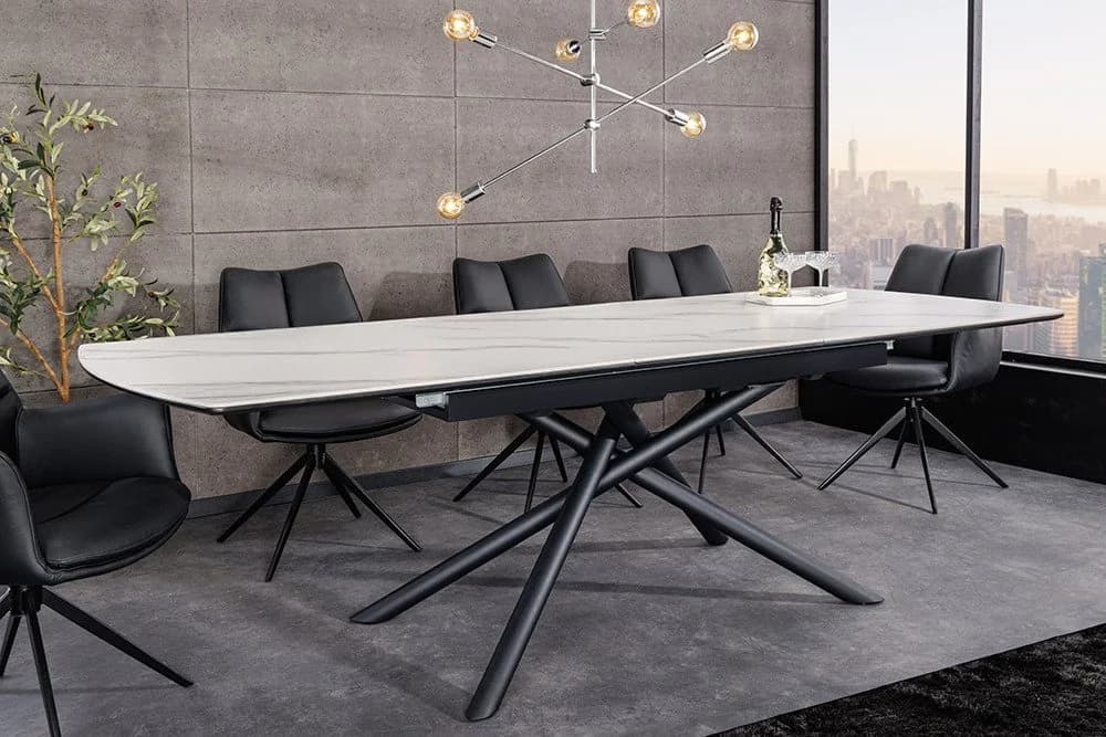 riess-ambiente Esstisch MIKADO Marmor-Design Ausziehbar 10 Personen