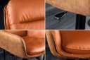 riess-ambiente Barhocker BIG GEORGE taupe/schwarz Echtleder 360° drehbar höhenverstellbar Bild 5
