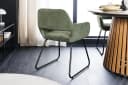 riess-ambiente Armlehnstuhl MUSTANG Retro Cord grün/schwarz Bild 1