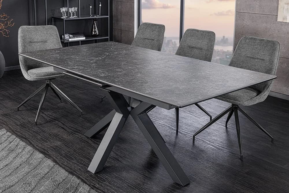 riess-ambiente Esstisch ETERNITY 160-200cm Graphit-Grau Metall - Bild 3