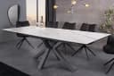 riess-ambiente Esstisch ETERNITY 160-200cm Weiß Schwarz Keramik Marmor-Design Bild 1