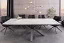 riess-ambiente Esstisch ETERNITY 160-200cm Weiß Schwarz Keramik Marmor-Design Bild 2