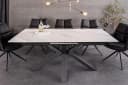 riess-ambiente Esstisch ETERNITY 160-200cm Weiß Schwarz Keramik Marmor-Design Bild 3
