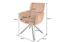 riess-ambiente Drehstuhl UNIQUE Rost-Braun Schwarz Chenille Metallgestell Bild 5