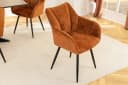 Riess Ambiente Drehbarer Retro Stuhl AVIGNON Rost-Braun Chenille Bild 2