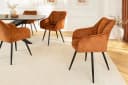 Riess Ambiente Drehbarer Retro Stuhl AVIGNON Rost-Braun Chenille Bild 4