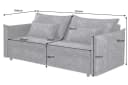 riess-ambiente Schlafsofa APARTMENT 215cm senfgelb Samt mit Bettkasten Bild 5