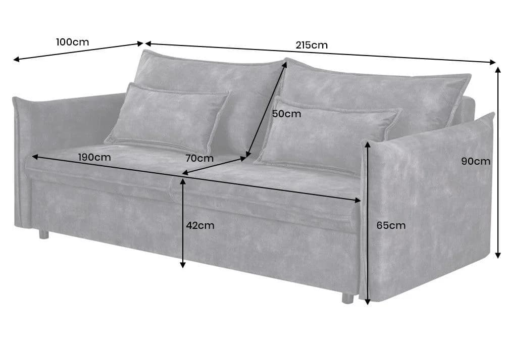 riess-ambiente Schlafsofa APARTMENT 215cm senfgelb Samt mit Bettkasten - Bild 5