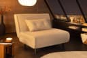 riess-ambiente Relaxsessel SMART MULTIFUNCTION 100cm Beige Cord Bettfunktion Bild 1