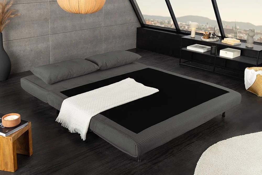 riess-ambiente Relaxsessel SMART MULTIFUNCTION Grau Cord Schlafsessel