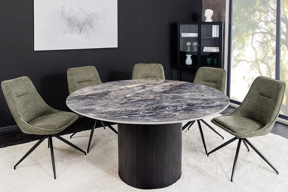 riess-ambiente Esstisch UNIQUE Ø120cm schwarz Keramik - Bild 2
