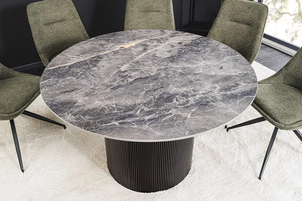 riess-ambiente Esstisch UNIQUE Ø120cm schwarz Keramik - Bild 3