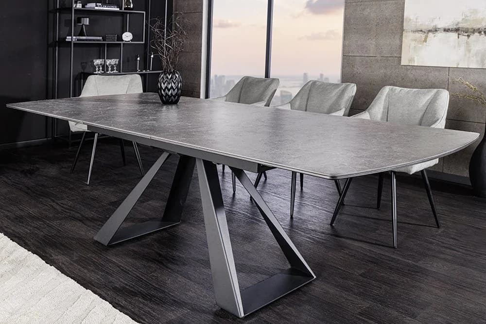 riess-ambiente Esstisch CONCORD Graphit Grau Keramik Metall Ausziehbar - Bild 2