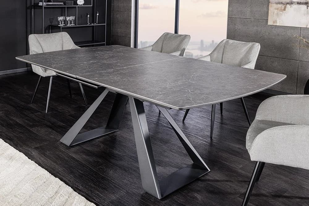 riess-ambiente Esstisch CONCORD Graphit Grau Keramik Metall Ausziehbar - Bild 3