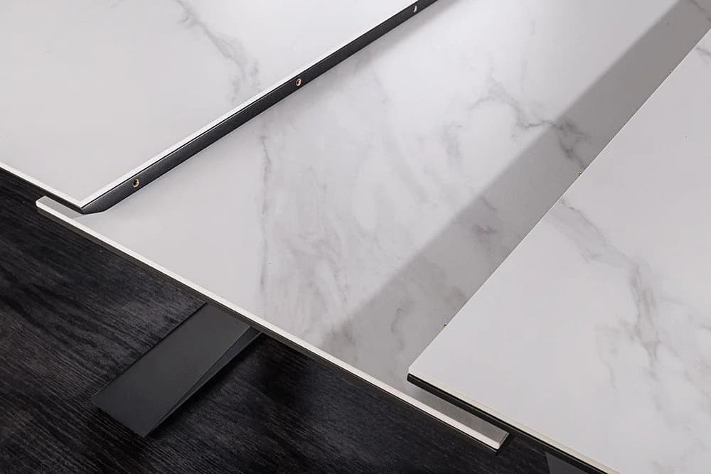 riess-ambiente Esstisch CONCORD weiß Keramik Marmor-Design ausziehbar - Bild 5