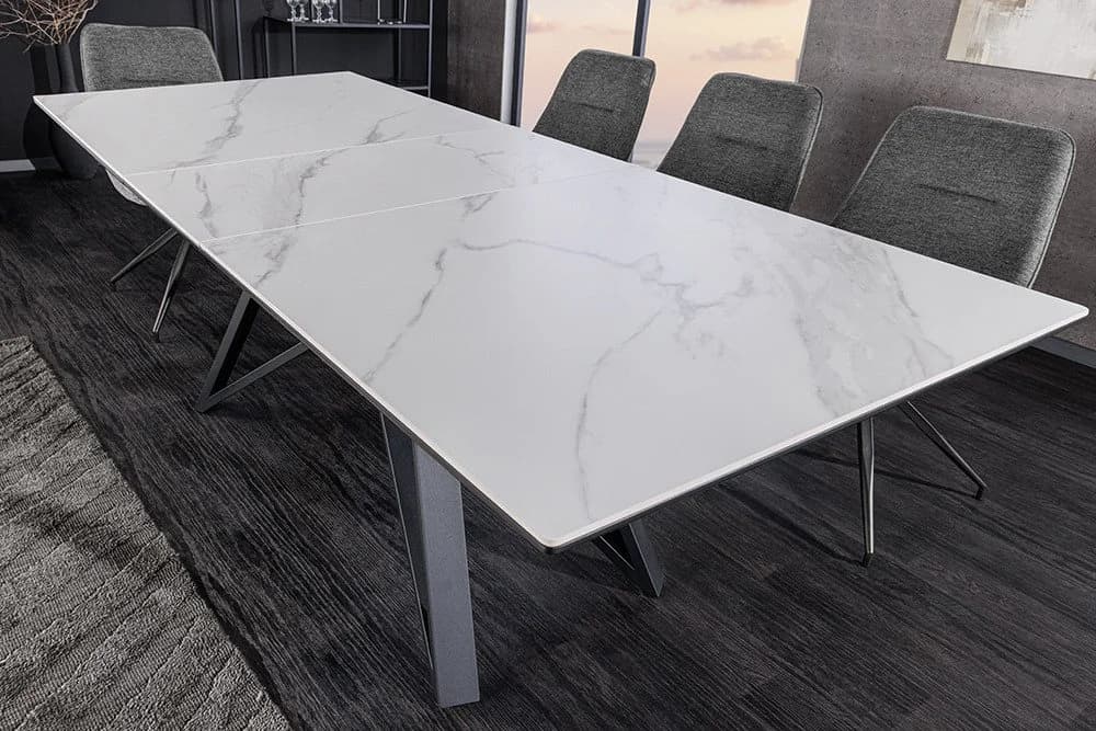 riess-ambiente Esstisch ATLAS 160-200cm Weiß Keramik Ausziehbar - Bild 2