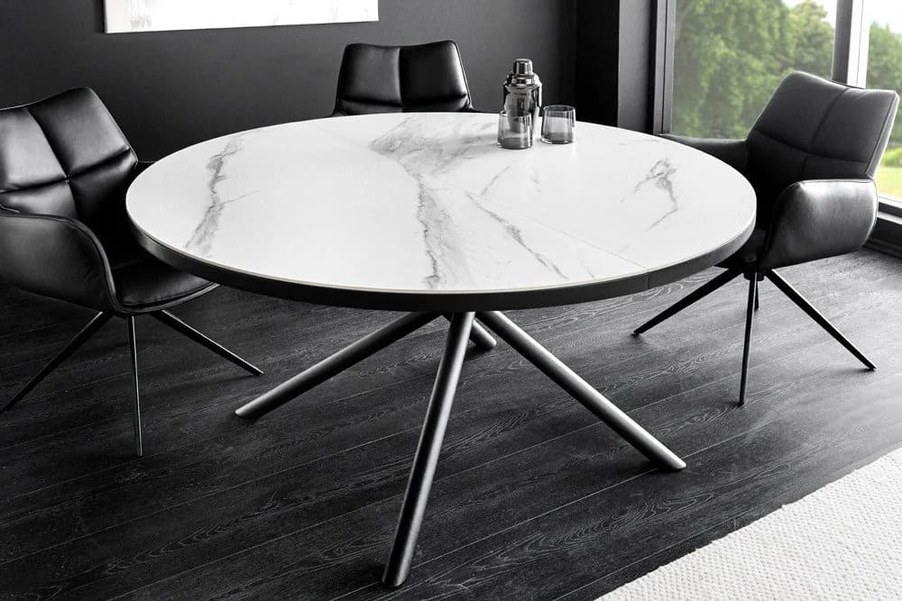 riess-ambiente Esstisch MIKADO Oval Ausziehbar Keramik Weiß/Schwarz - Bild 3