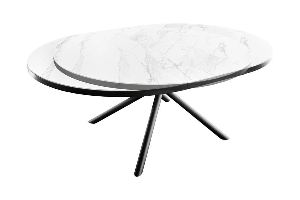 riess-ambiente Esstisch MIKADO Oval Ausziehbar Keramik Weiß/Schwarz - Bild 5