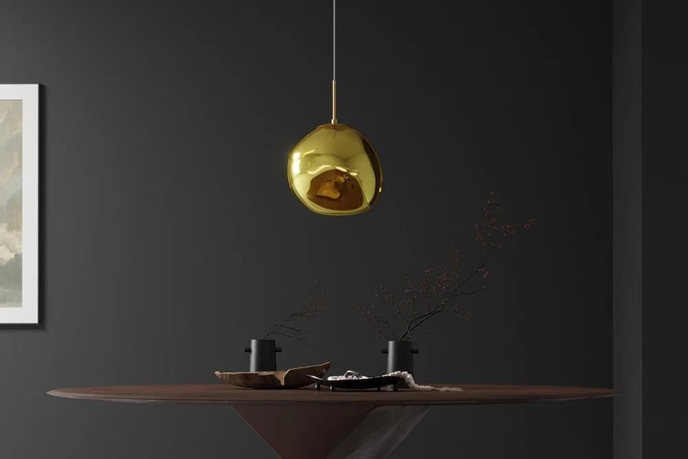 riess-ambiente Hängeleuchte LIQUID DIAMOND 20cm Gold Glas Metall