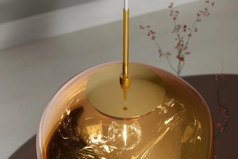riess-ambiente Hängeleuchte LIQUID DIAMOND 20cm Gold Glas Metall - Bild 5