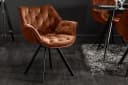 riess-ambiente Polsterstuhl THE DUTCH COMFORT rost braun Samt drehbar Bild 2