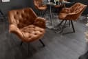 riess-ambiente Polsterstuhl THE DUTCH COMFORT rost braun Samt drehbar Bild 3