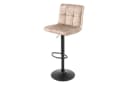 riess-ambiente Barhocker MODENA beige/schwarz Samt verstellbar Bild 1