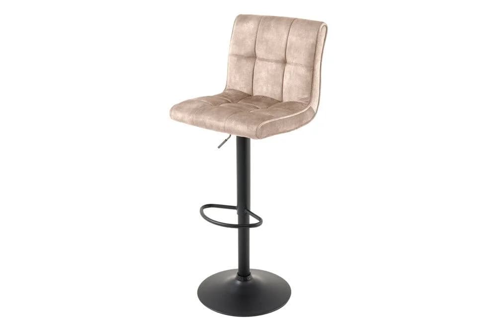 riess-ambiente Barhocker MODENA beige/schwarz Samt verstellbar