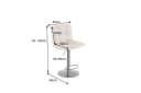 riess-ambiente Barhocker MODENA beige/schwarz Samt verstellbar Bild 3