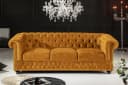 riess-ambiente Chesterfield Sofa 3-Sitzer Senfgelb Samt Bild 2