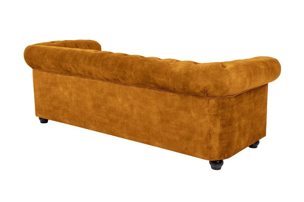 riess-ambiente Chesterfield Sofa 3-Sitzer Senfgelb Samt - Bild 4