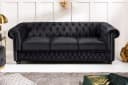 riess-ambiente Chesterfield 3-Sitzer Sofa Schwarz Samt Bild 3