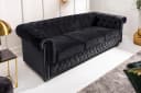 riess-ambiente Chesterfield 3-Sitzer Sofa Schwarz Samt Bild 4