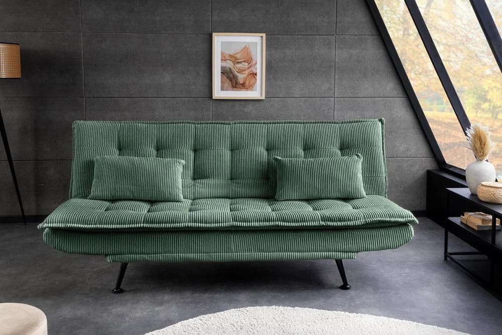 riess-ambiente Schlafsofa JAZZ 195cm Grün Cordbezug - Bild 2
