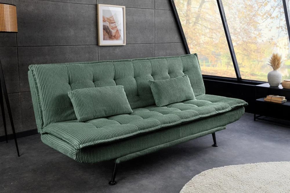 riess-ambiente Schlafsofa JAZZ 195cm Grün Cordbezug - Bild 3