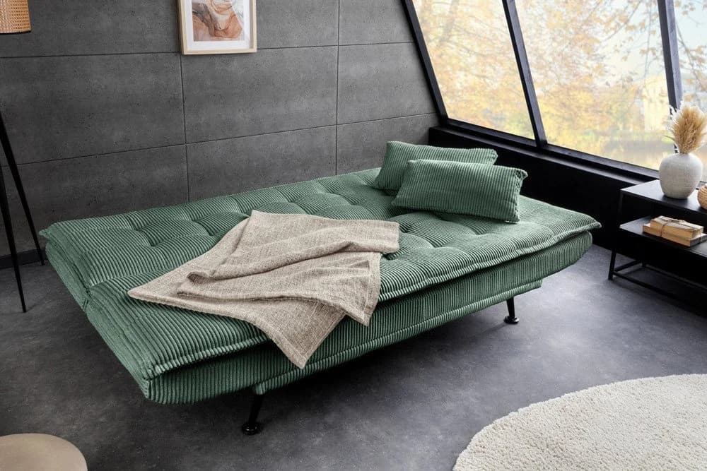 riess-ambiente Schlafsofa JAZZ 195cm Grün Cordbezug - Bild 5