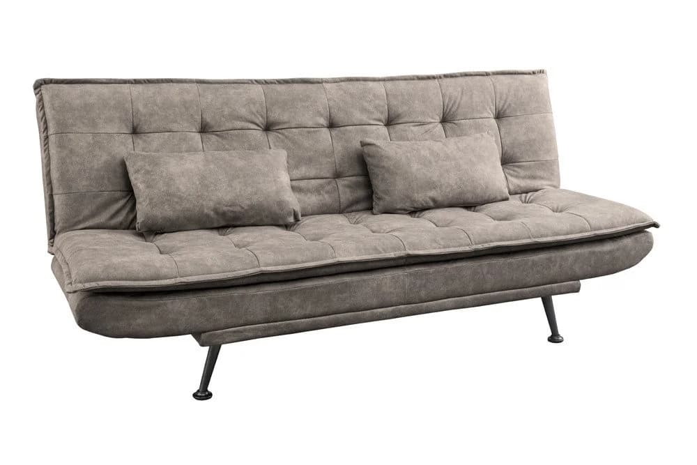 riess-ambiente Schlafsofa JAZZ 195cm taupe – 3-Sitzer Sofa mit Bettfunktion, Microfaser, modern