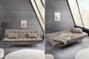 riess-ambiente Schlafsofa JAZZ 195cm taupe – 3-Sitzer Sofa mit Bettfunktion, Microfaser, modern Bild 4