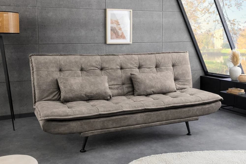 riess-ambiente Schlafsofa JAZZ 195cm taupe – 3-Sitzer Sofa mit Bettfunktion, Microfaser, modern - Bild 5