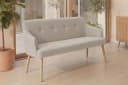 riess-ambiente Polsterbank SCANDINAVIA beige mit Armlehne Massivholz Bild 2