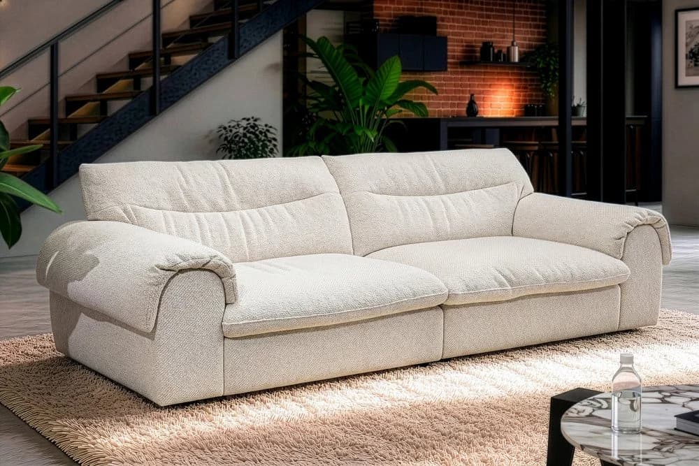 riess-ambiente 4-Sitzer Sofa SIXTH SENSE Beige Bouclé - Bild 2